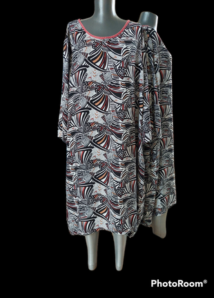 Вискозное с карманами в стиле бохо платье 👗 большого размера1 фото