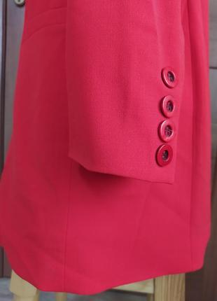 Знижка!alberto ferre фірмовий шерстяний подовжений червоний піджак, жакет жіночий кардіган9 фото