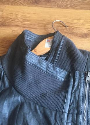 Куртка косуха екошкіра 48-50 р. колір сіро-оливковий8 фото