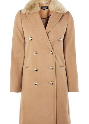 Кемел пальто topshop бежеве міді