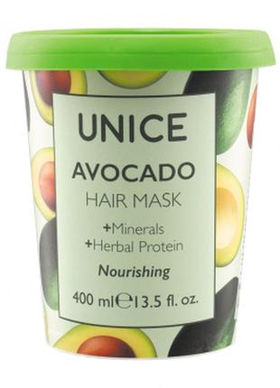 Маска для волосся unice з олією авокадо, 400 мл (3416011)1 фото