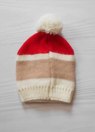 Вязаная шапка с бубоном 🌺