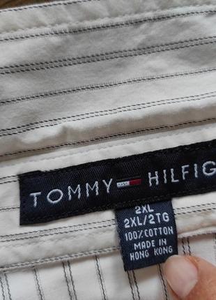 Рубашка сорочка tommy hilfiger смужка рожева,біла,котон, бавовна,s,m,36-385 фото