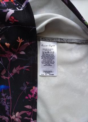 Блуза из плотной ткани в цветочный принт трапецевидного силуэта5 фото