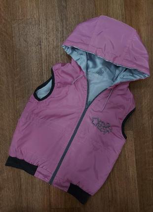Жилетка жилет для дівчинки куртка демісезонна 4-6 років