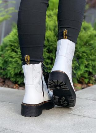 🔥ботинки женские кожа dr. martens x lv jadon white5 фото