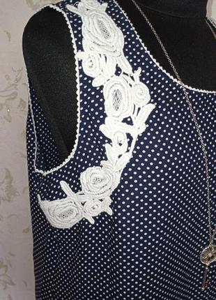 Блуза вискоза в мелкий горошек uk142 фото