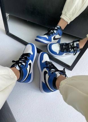 Кросівки жіночі nike air jordan retro 1 game royal/кроссовки женские найк аир джордан рэтро 18 фото