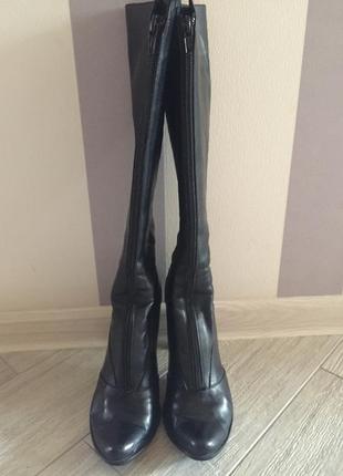 Зимние кожаные сапогим