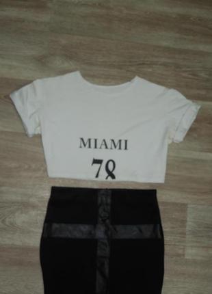 Топ футболка miami белый