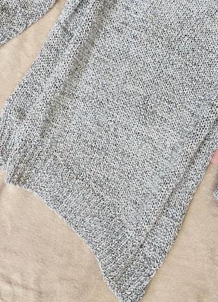 Сірий светр з асиметричним низом 🔥4 фото
