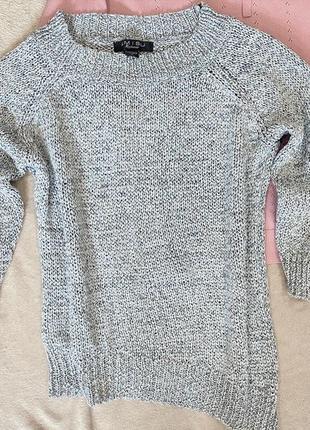 Сірий светр з асиметричним низом 🔥3 фото