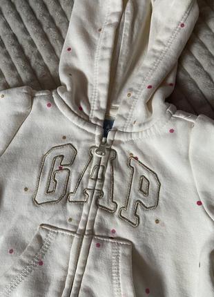 Худі пайта на молніі на флісі gap kids