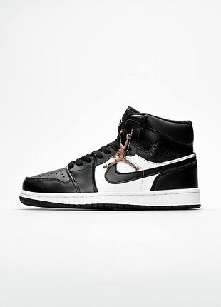 Женские кроссовки nike air jordan high t black white жіночі кросівки nike