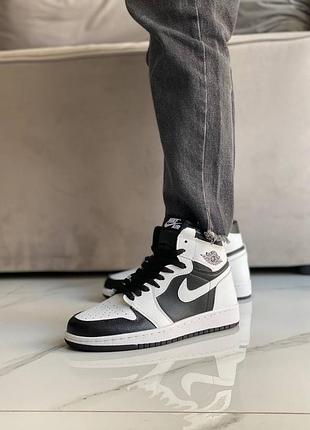 Женские высокие кожаные кроссовки nike air jordan retro #найк