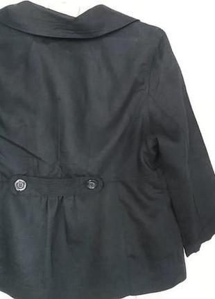100% льон стильний чорний льняний піджак жакет пиджак розмір 44-464 фото