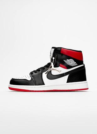 Женские кроссовки nike air jordan high black red white жіночі кросівки nike