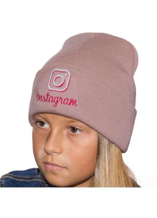 Шапка для дівчинки з логотипом instagram8 фото