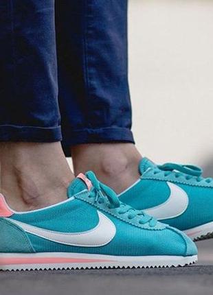 Кроссовки nike cortez nylon мятного цвета1 фото