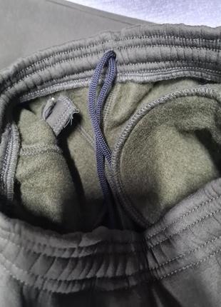 Спортивные штаны nike тёплые мужские на флисе. штаны брюки с начёсом мужские спортивные хаки4 фото
