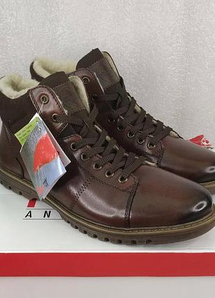 Ботинки на мембране rieker f3113-25 оригинал кожа шерсть rieker tex