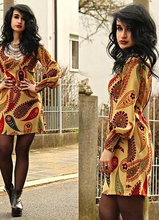 Платя в етно стилі сукня принт пейслі