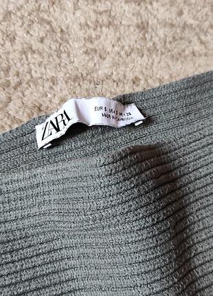 Оригинальный укороченный свитер zara 2
