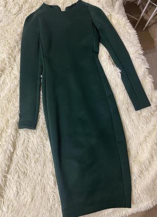 Платье футляр зелёное изумрудное