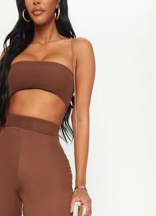 Коричневий топ бандо