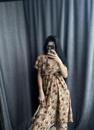 Shein сукня плаття у квіти у квітковий принт шейн міді довжини жіноче8 фото
