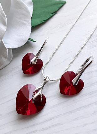 Сережки swarovski і кулон сваровські