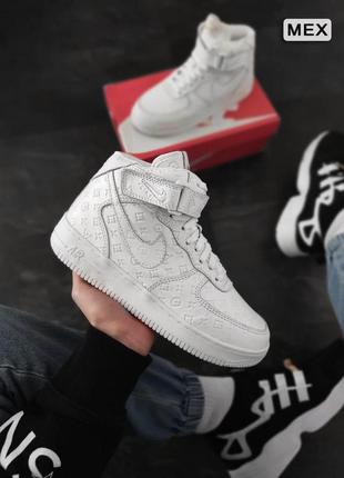 Чоловічі кросівки nike air force 1 x fur white