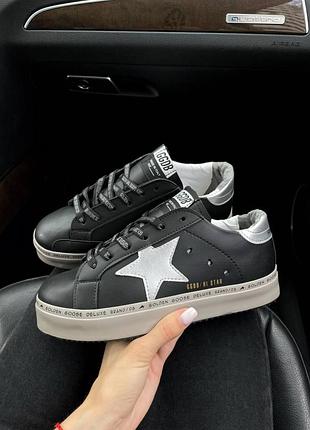 Женские кеды кроссовки golden goose black