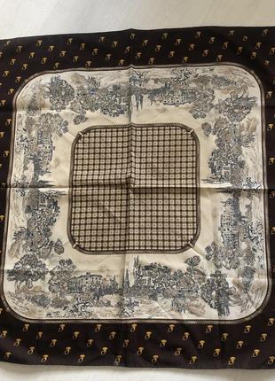 Leonardi брендовий вишуеаний  платок хустина шов рудь