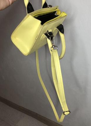 Лимонная лимонна сумочка мини сумка маленькая длинная ручка желтая жовта5 фото