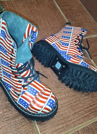 Круті черевики steel стіли прапор америки!!! унісекс