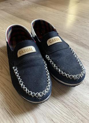 Джинсові мокасини 35р casual