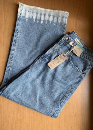 Джинсы : высокая посадка  : широкие