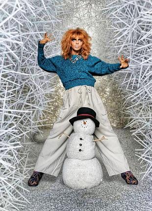 Брюки на резинке с накладными карманами из лиоцелла essence вискоза в спортивном стиле высокая посадка прямые тонкие летние батал большого размера