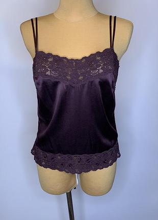 Шовковий топ на тонких бретелях