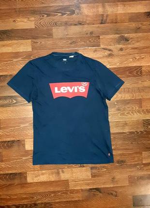 Мужская футболка levis с большым лого2 фото