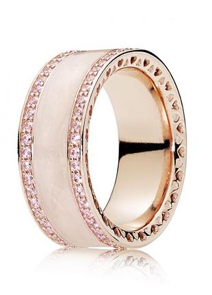 Срібне кільце з позолотою rose