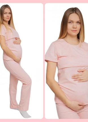 👑vip👑 піжама для вагітних і годуючих матусь бавовняна піжамка1 фото