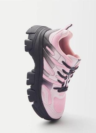 Стильные кроссовки на платформе bershka р.37-38