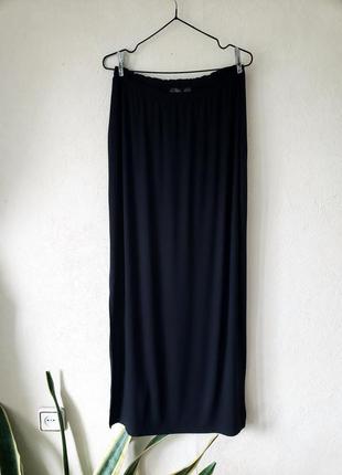 Натуральная стречевая  макси юбка на комфортной талии primark