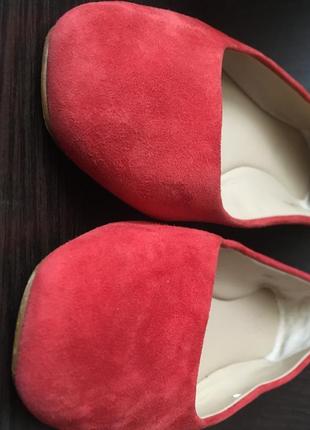 Красные замшевые туфли, балетки jones bootmaker4 фото