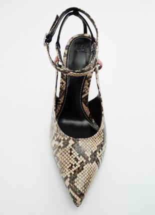 Туфли лодочки zara, босоножки, коллекция 2022 года, размер 372 фото