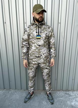 Чоловічий комплект камуфляжний terra куртка+штани сірого кольору | 2 кольори