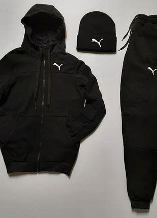 Шапка в подарок 🎁 мужской спортивный трикотажный костюм puma
