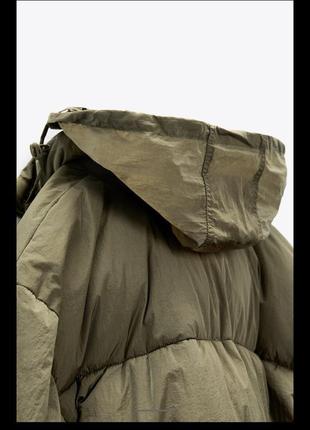 Водовідштовхуюча куртка на синтепоні zara - xs в наявності присутній капюшон,який захований в комір5 фото